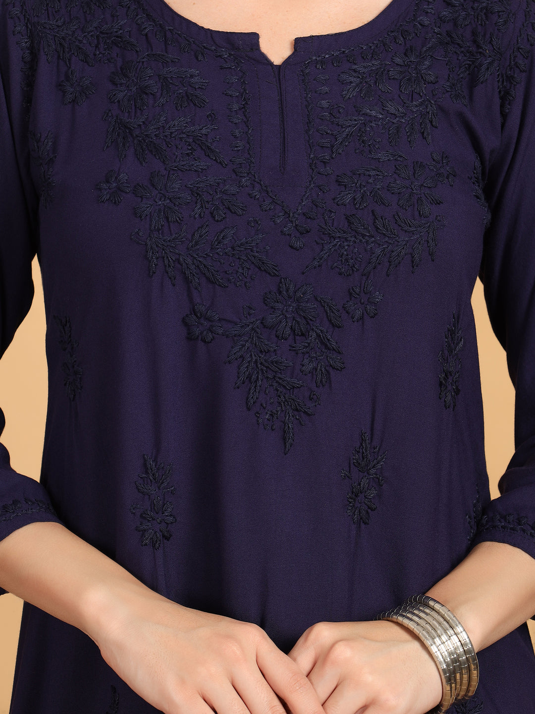 Akira Chikankari Rayon Short Kurti