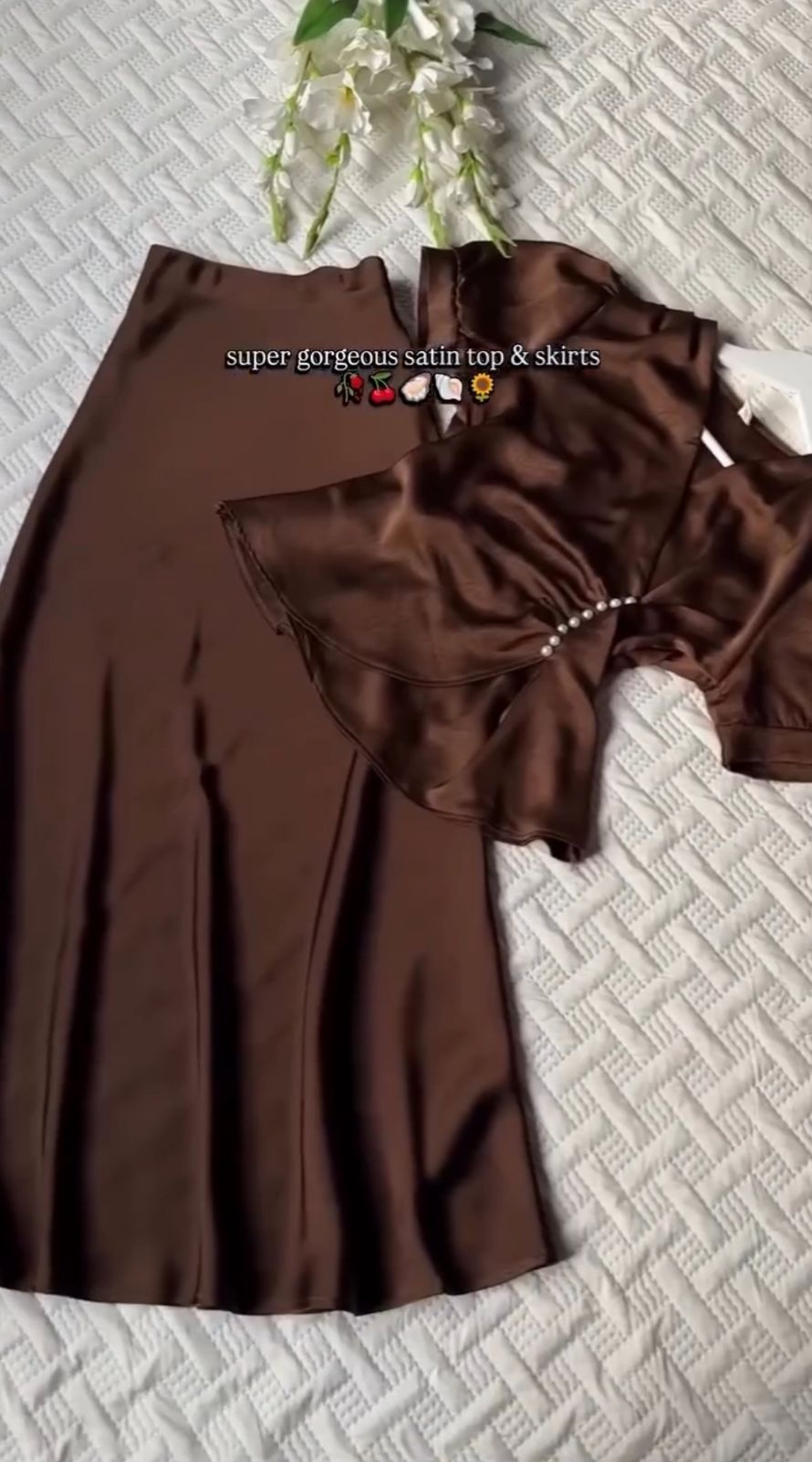 Satin Skirt Set