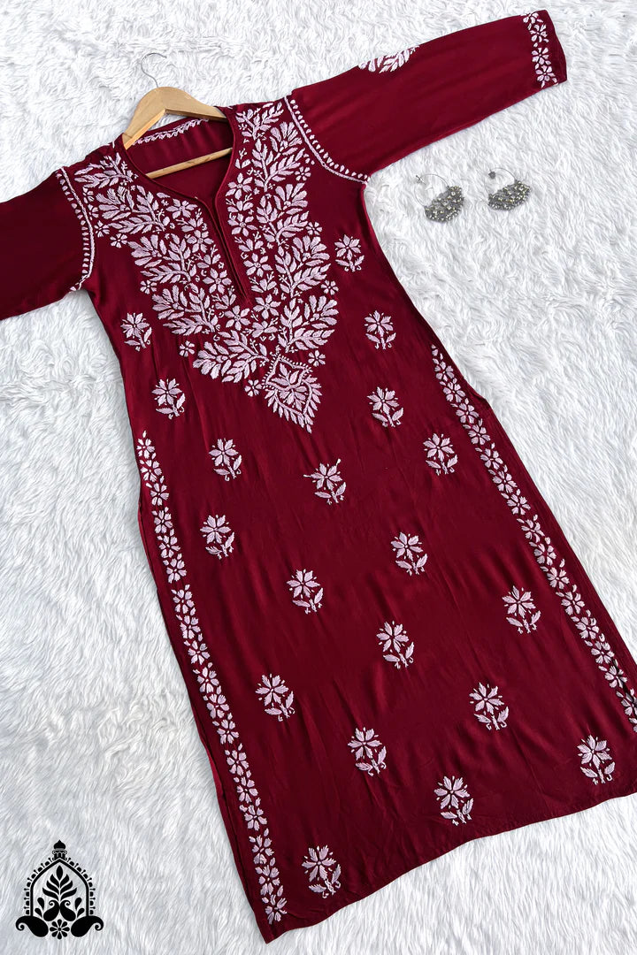 Minimal Chikankari Kurta