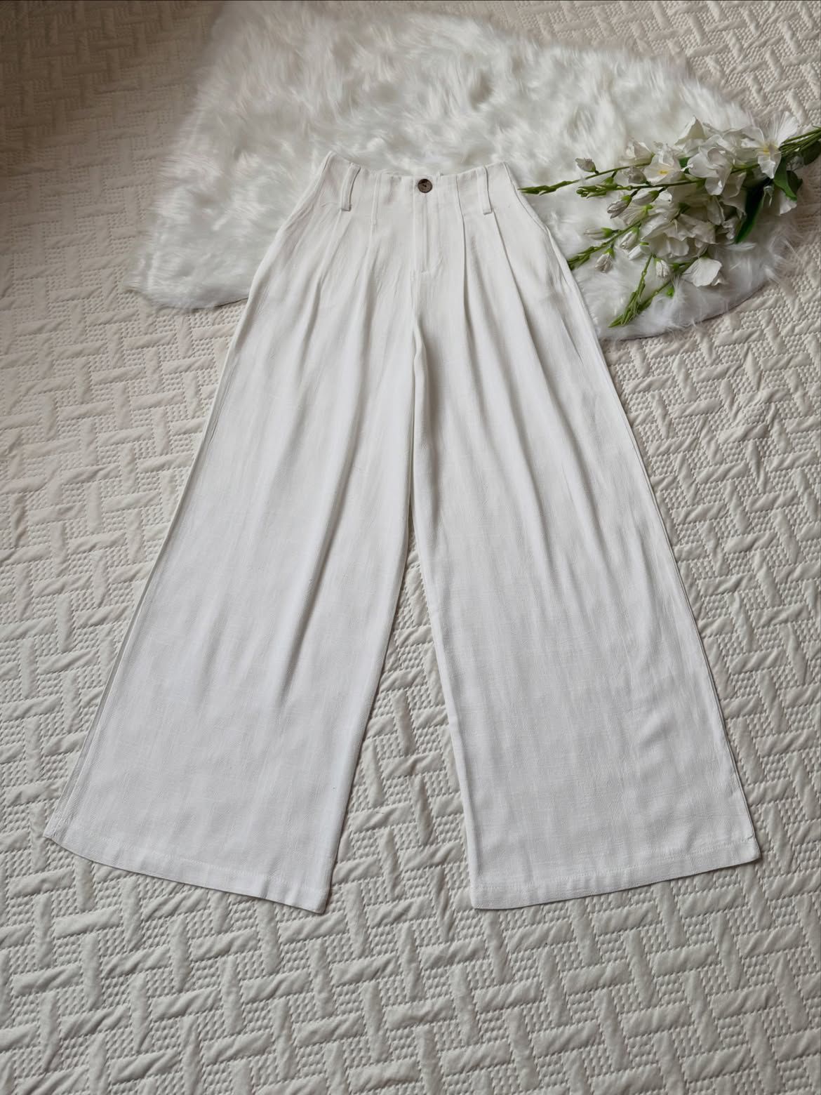 High Waist Linen Pants