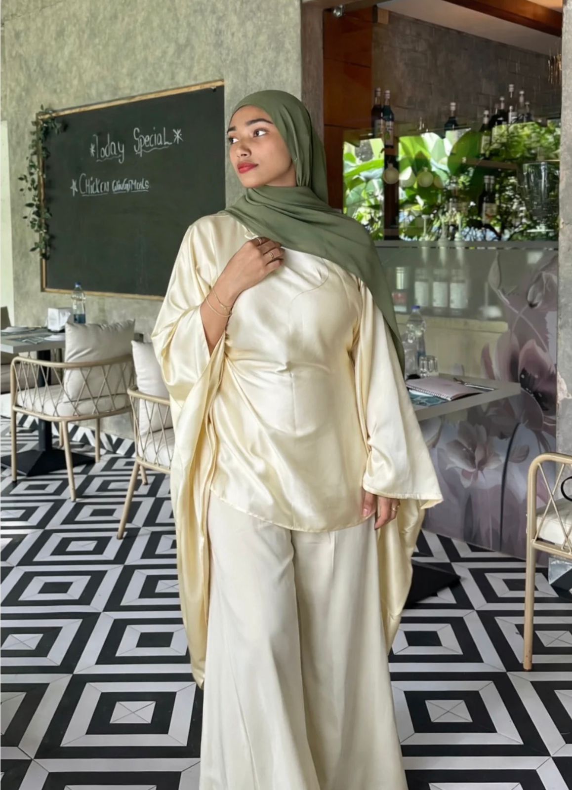 Silk Kaftan Top