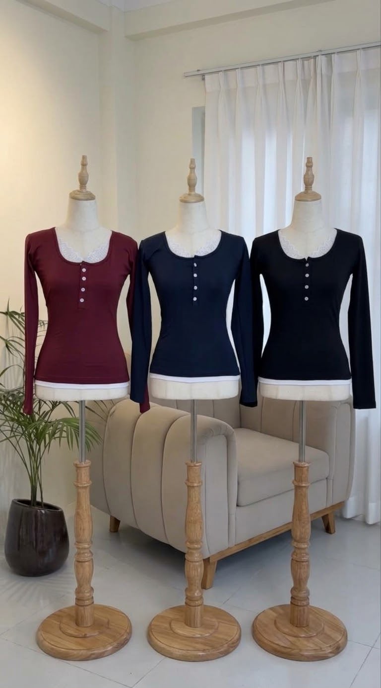 Henley Lace Top