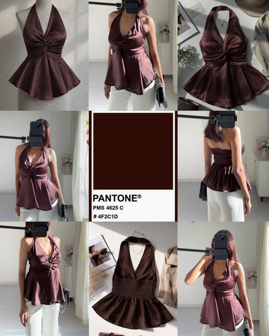 Satin Halter Neck Top