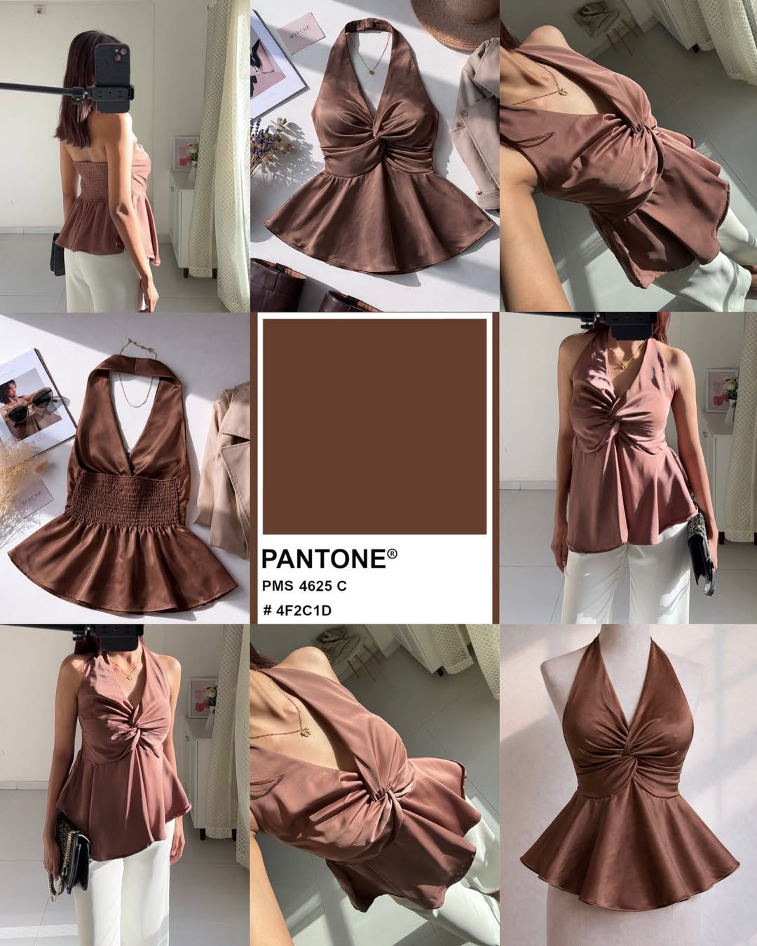 Satin Halter Neck Top