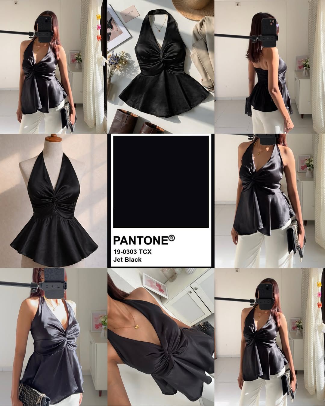 Satin Halter Neck Top