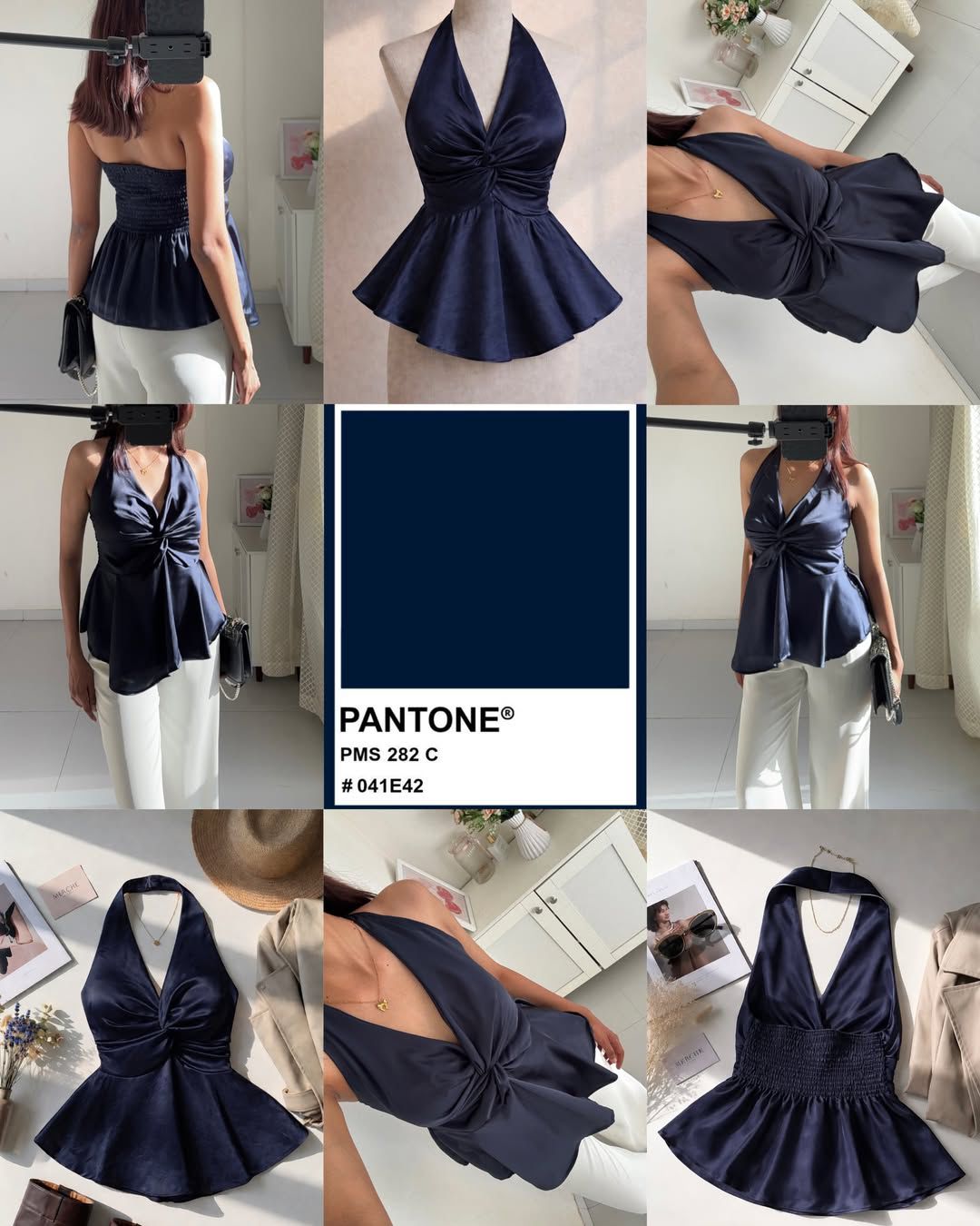 Satin Halter Neck Top