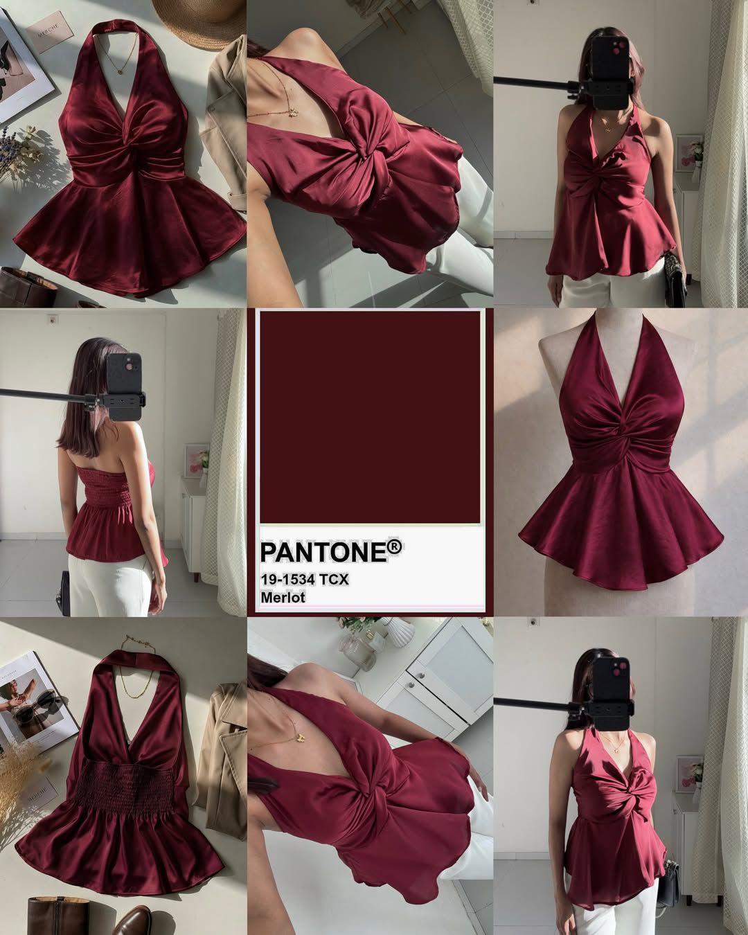 Satin Halter Neck Top
