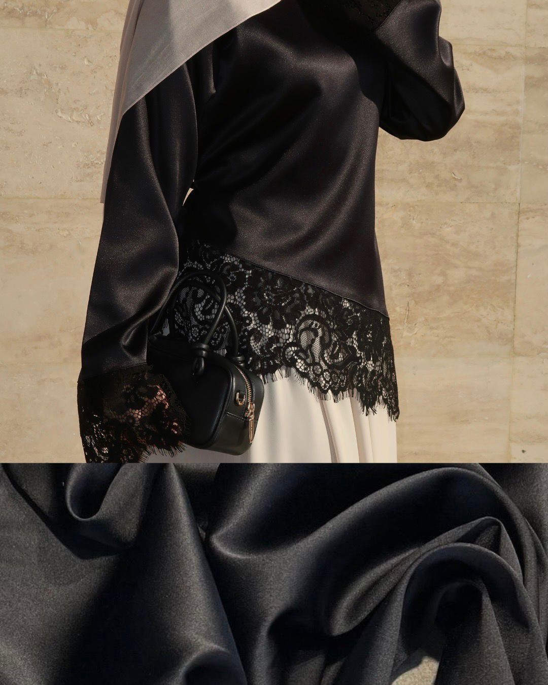 Satin Lace Top