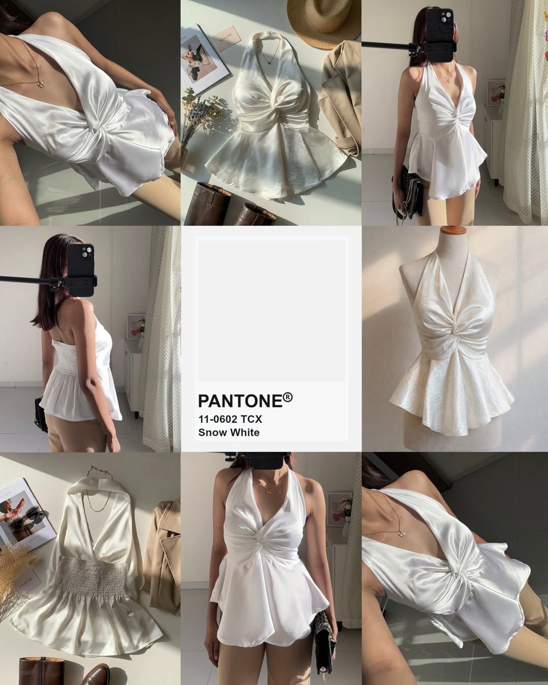 Satin Halter Neck Top
