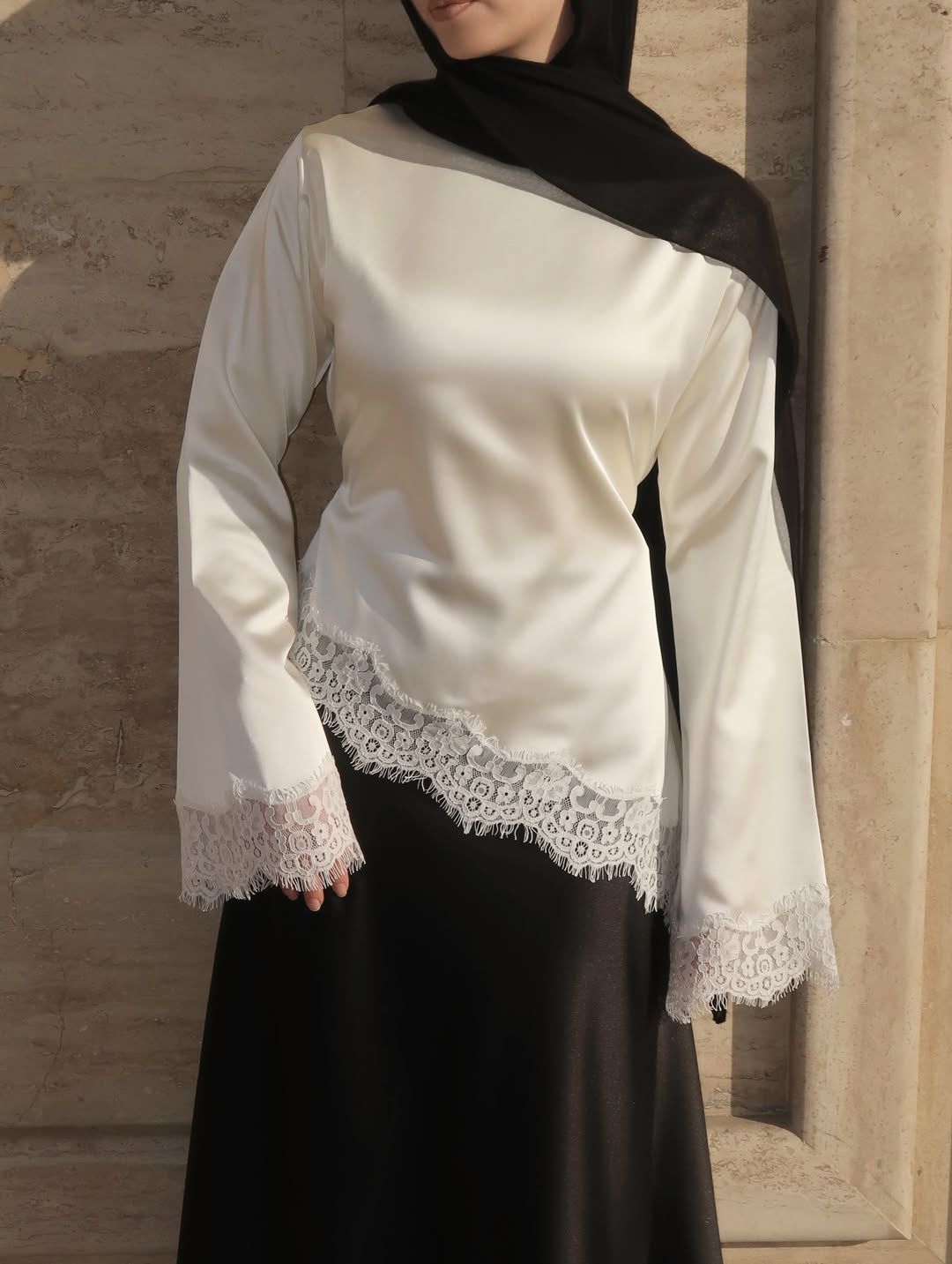 Satin Lace Top