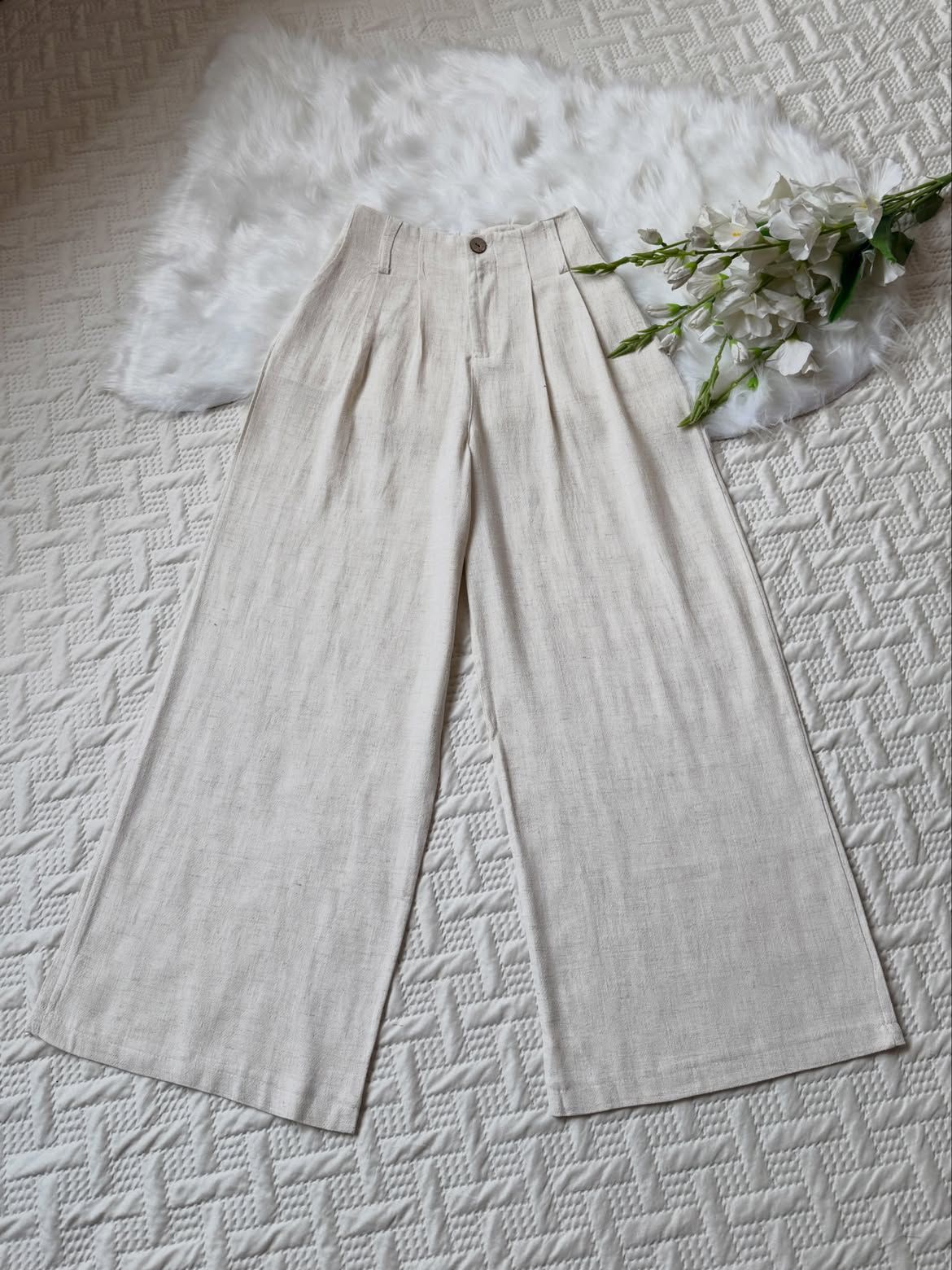 High Waist Linen Pants