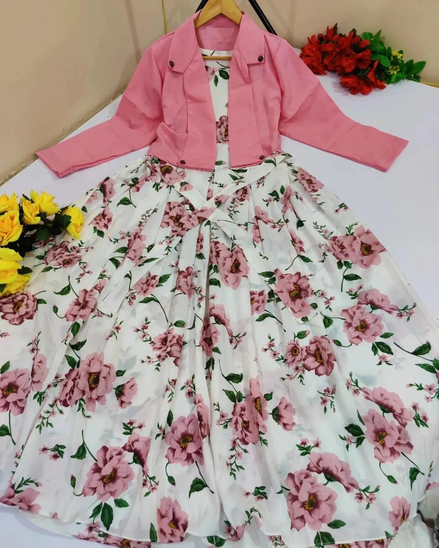 Floral Coat Maxi